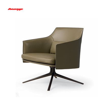 厂家直营意式单人沙发椅北欧现代简约设计师转椅办公室斯坦福椅|ms