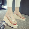 Summer flip flops, non-slip slide, beach slippers platform, Korean style