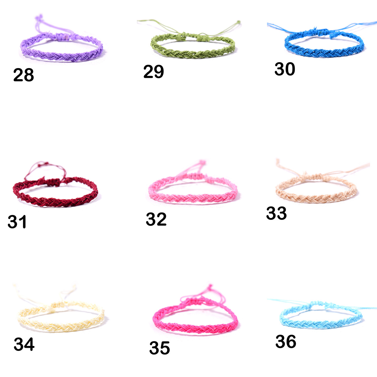 Style Ethnique Couleur Unie Fil De Coton Tresser Femmes Bracelets display picture 4