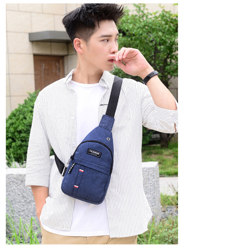 Single Shoulder Strap Strap Type Fanny Pack Bags Type Daily Occasion Men's Sports Solid Color Canvas Waist Bags