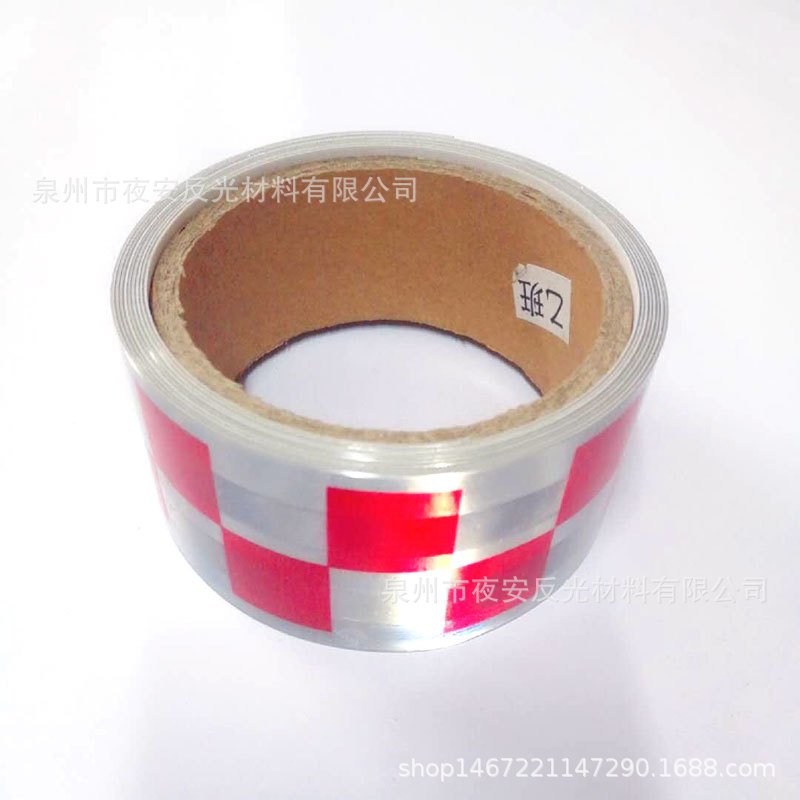 厂家直销反光材料反光条反光晶格反光带红白贴反光衣专用反光膜