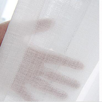 柯桥批发 透光不透人纯白色窗帘纱加厚乱麻窗纱布料客厅卧室纱帘|ru