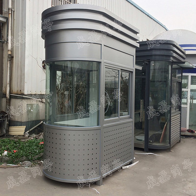 岗亭收费亭镀锌板喷漆岗亭成品单人单向岗亭移动门卫保安岗亭|ms