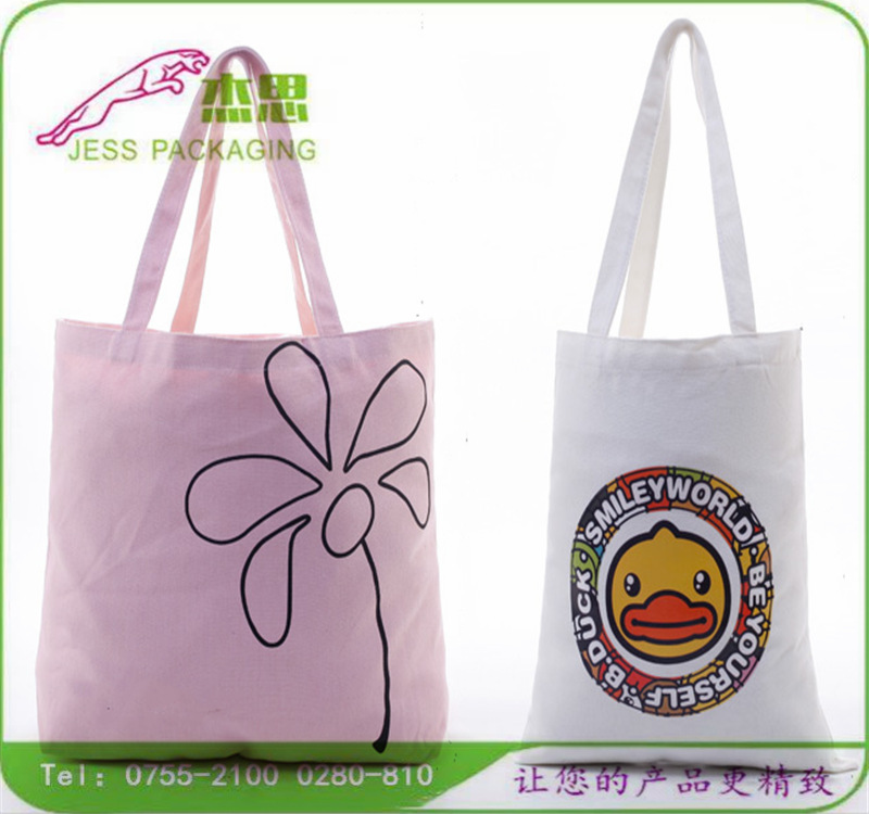 设计新款小黄鸭帆布单肩收纳包手提包背包大容量购物包量大从优