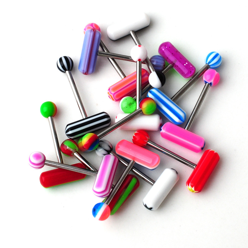 new body piercing pill capsules acrylic tongue nails wholesale