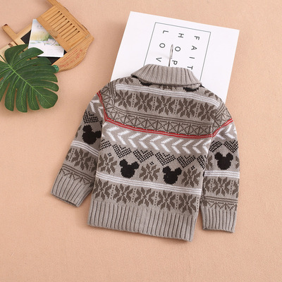 children Sweater wholesale new pattern Korean Edition Children's clothing Autumn Boy Cardigan Cartoon sweater Sweater originality coat