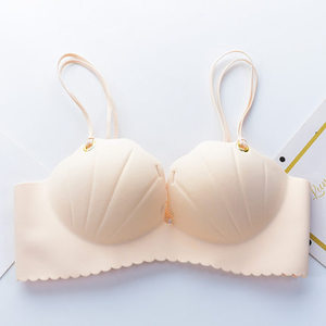 新款美背无痕内衣女小胸调整型聚拢厚无钢圈上托性感惑文胸套装