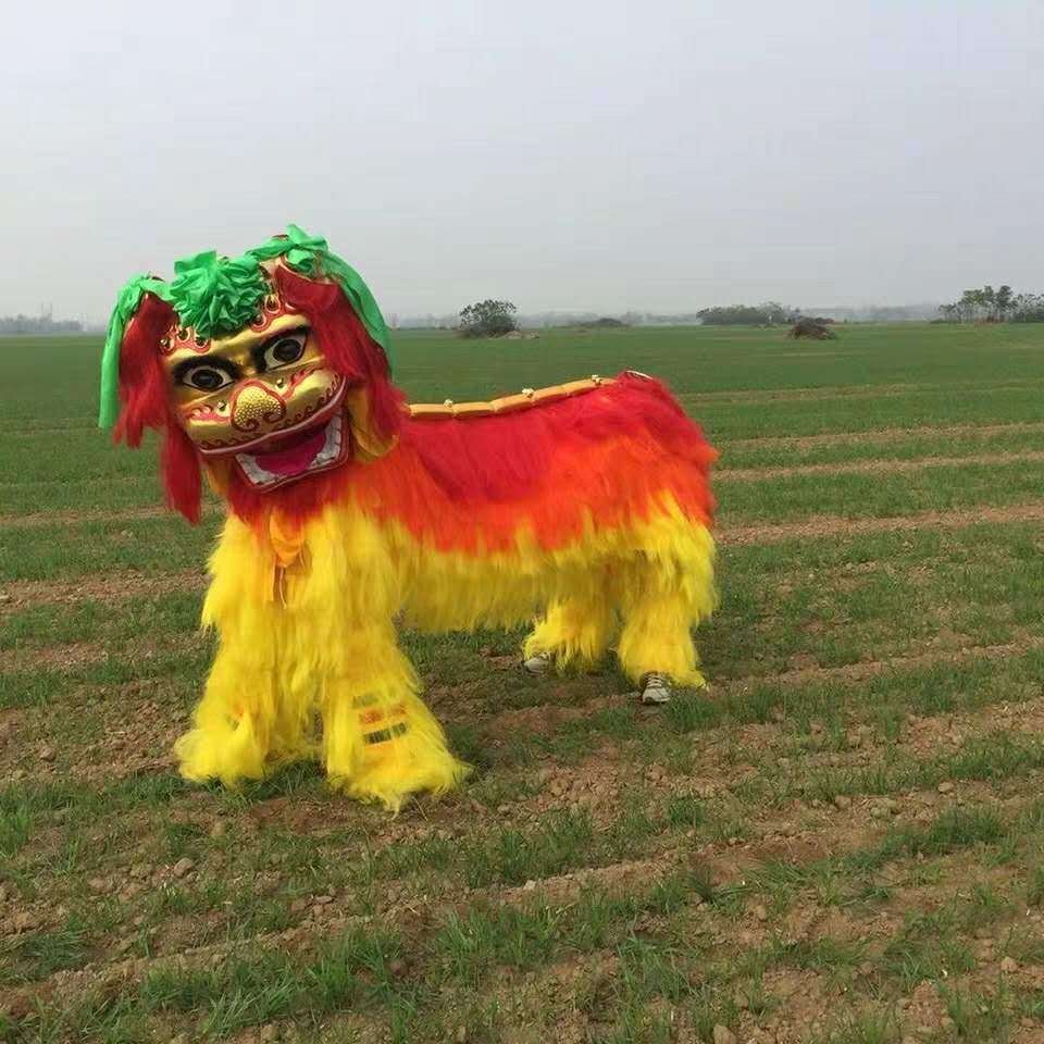 舞龙舞狮狮头舞狮子道具北狮道具南狮北狮笑脸牦牛毛北京狮子头-阿里巴巴