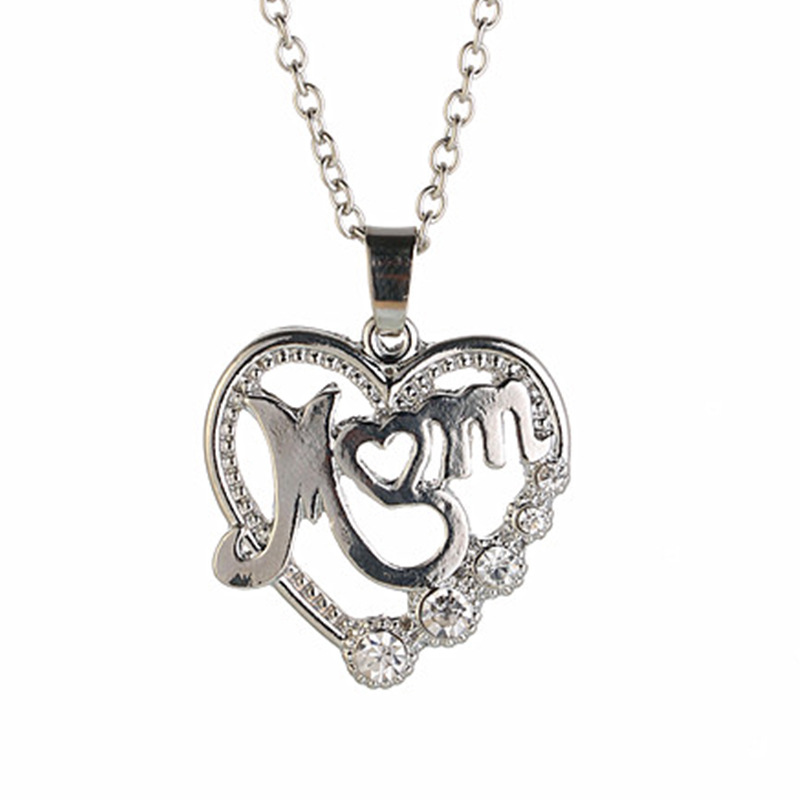 Hot Selling Fashion Trends New Mother's Day Mom Mother Love Hollow Necklace Wholesale Nihaojewelry display picture 8