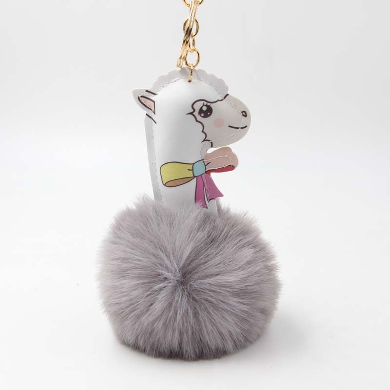 Keychain, alpaca, plush pendant