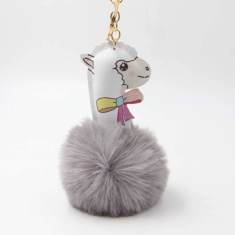 Keychain, alpaca, plush pendant