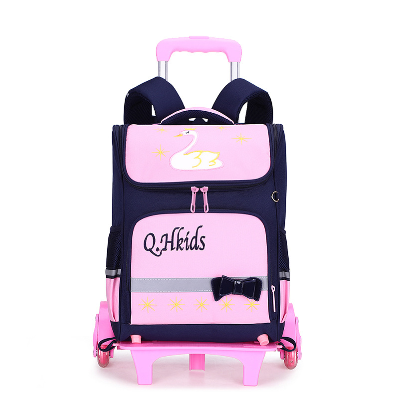 2019 new pattern Space Bag Trolley bags pupil girl children knapsack 2-3-6 grade stairs