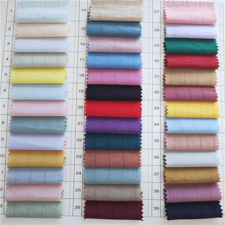 涤棉色织条子 仿天丝竖条面料 春夏女装连衣裙 衬衫时装面料 现货