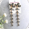 Fashionable extra-long long crystal earings, metal earrings, accessory, European style, wholesale