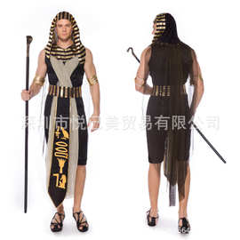 外贸爆款万圣节cosplay服装派对演出服 埃及法老成人国王派对服装