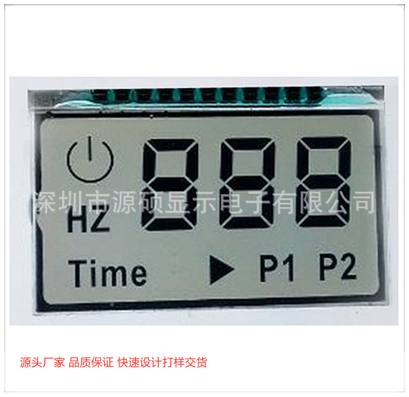 定制开发汽车面板仪表音响收音机lcd段码液晶显示屏