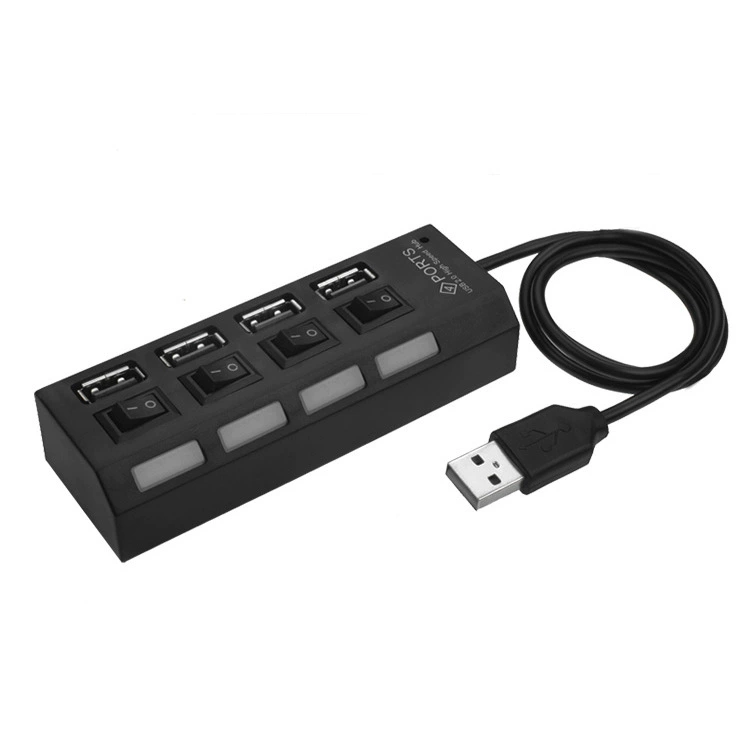 Оптовый 1 Расположение 4-портовый высокоскоростной USB2.0 разделитель HUB расширение порта компьютера конвертация USB HUB