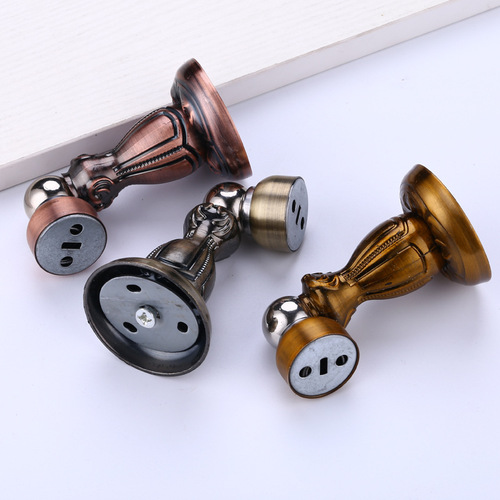 Zinc Alloy Door Holder, Vintage Wood Door, Paint-Free Door Stop, Copper-Bronze Yellow, Antique Red, Strong Magnet, Thick Door Holder, Wholesale