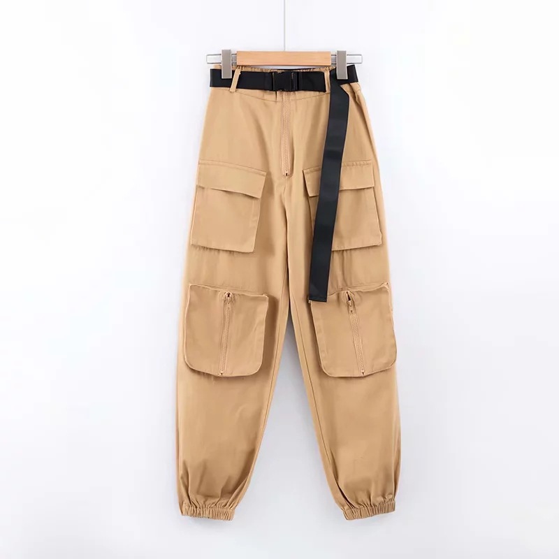 belted cargo pants womens