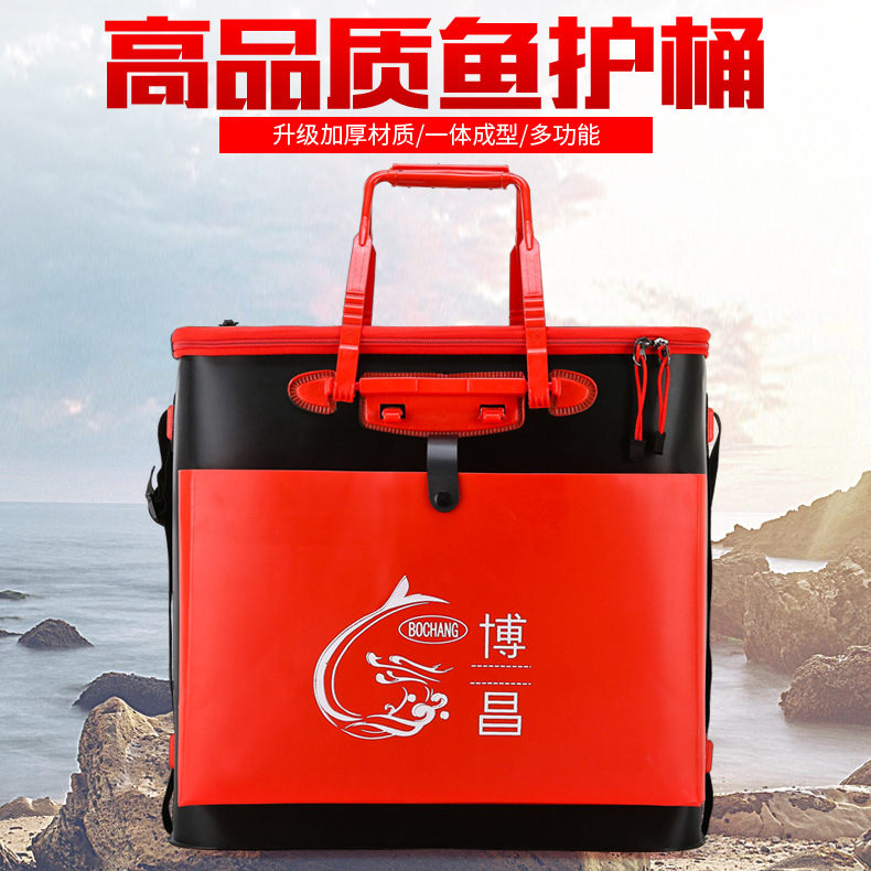 Protect fish bucket eva thickening Fishing barrel Fish tank Mounted fish tank Large fold waterproof Bucket for fish Fishing gear Supplies