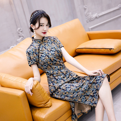 Chinese Dress cheongsam for womenJi Qipao high short sleeve cheongsam