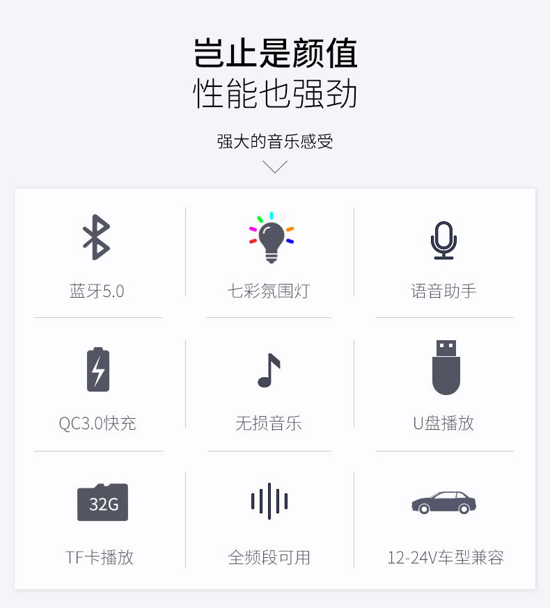 BC52-2 Car Hands-Free FM Transmitter Car Bluetooth Hands-Free