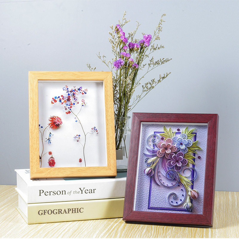 厂家直销立体实木相框中空衍纸专用画框6寸7寸创意木制相框包邮|ru