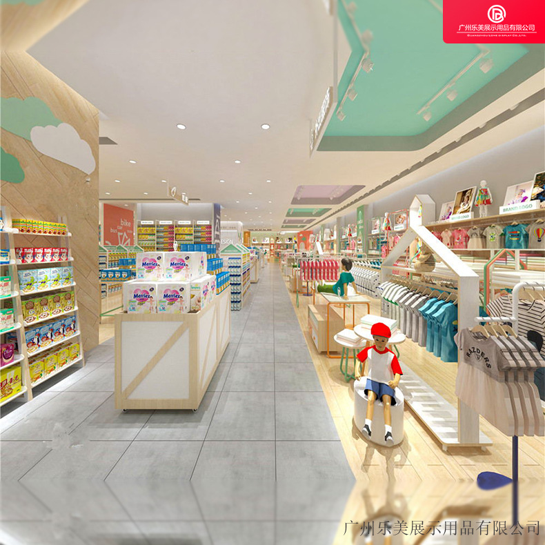 高端定制新款母婴店货架展示架奶粉店货架展柜木质烤漆