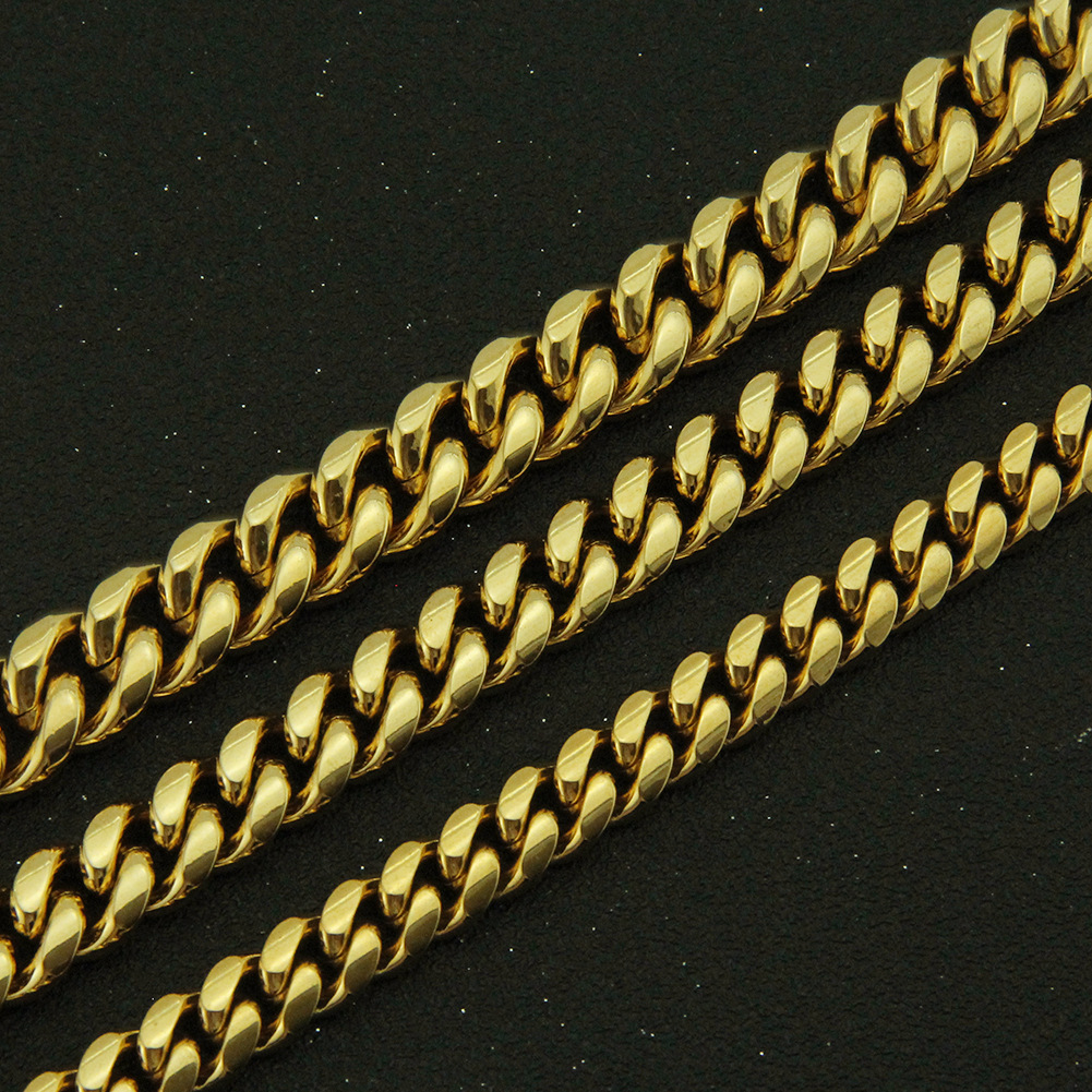 Fashion Style Fashion Geometric Stainless Steel Plating No Inlaid Men'S Bracelets Men's Chain Bracelets