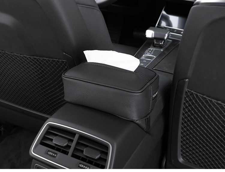 Car tissue box car tissue box car paper box creative multi-functional high-end leather sun visor chair back