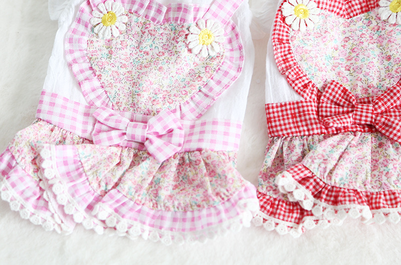 爱心碎花女仆裙