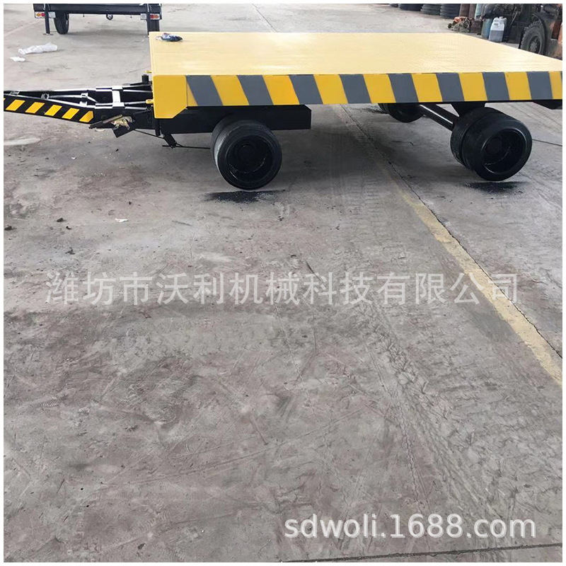 平板牵引拖车 40吨重型拖挂后挂四轮货物搬运车 运输周转转向车