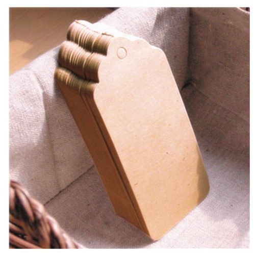 Retro style DIY blank graffitiable kraft paper hanging tag/long hanging tag/label/tag wholesale