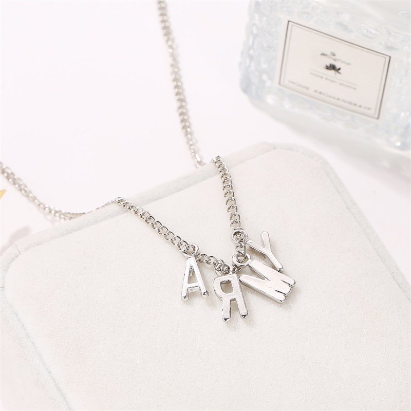 Letter Alloy Plating Unisex Necklace display picture 4