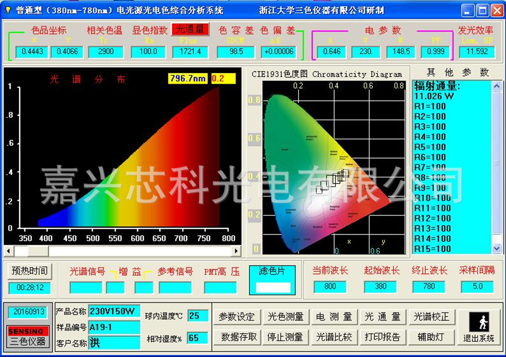 测试报告白炽灯01