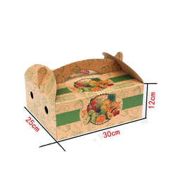 厂家手提牛皮纸盒 水果包装盒 坚果礼盒 包装盒定制