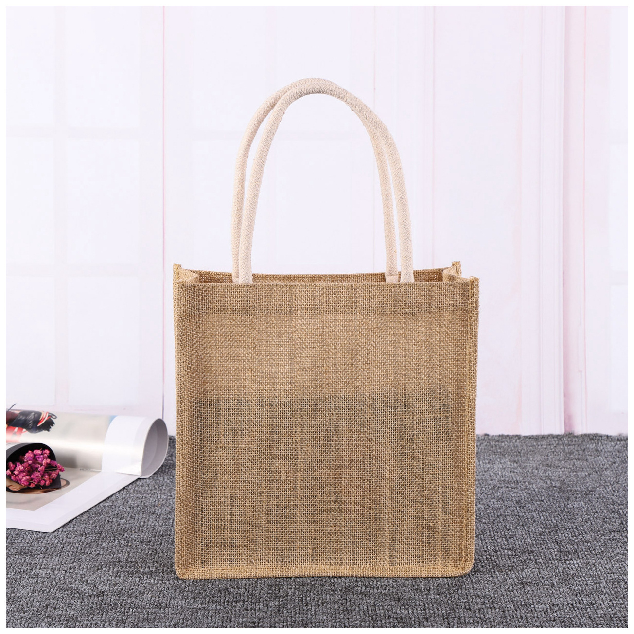 广告促销麻布袋定 做 棉麻手提袋 广州厂家定 做logo 亚麻购物袋