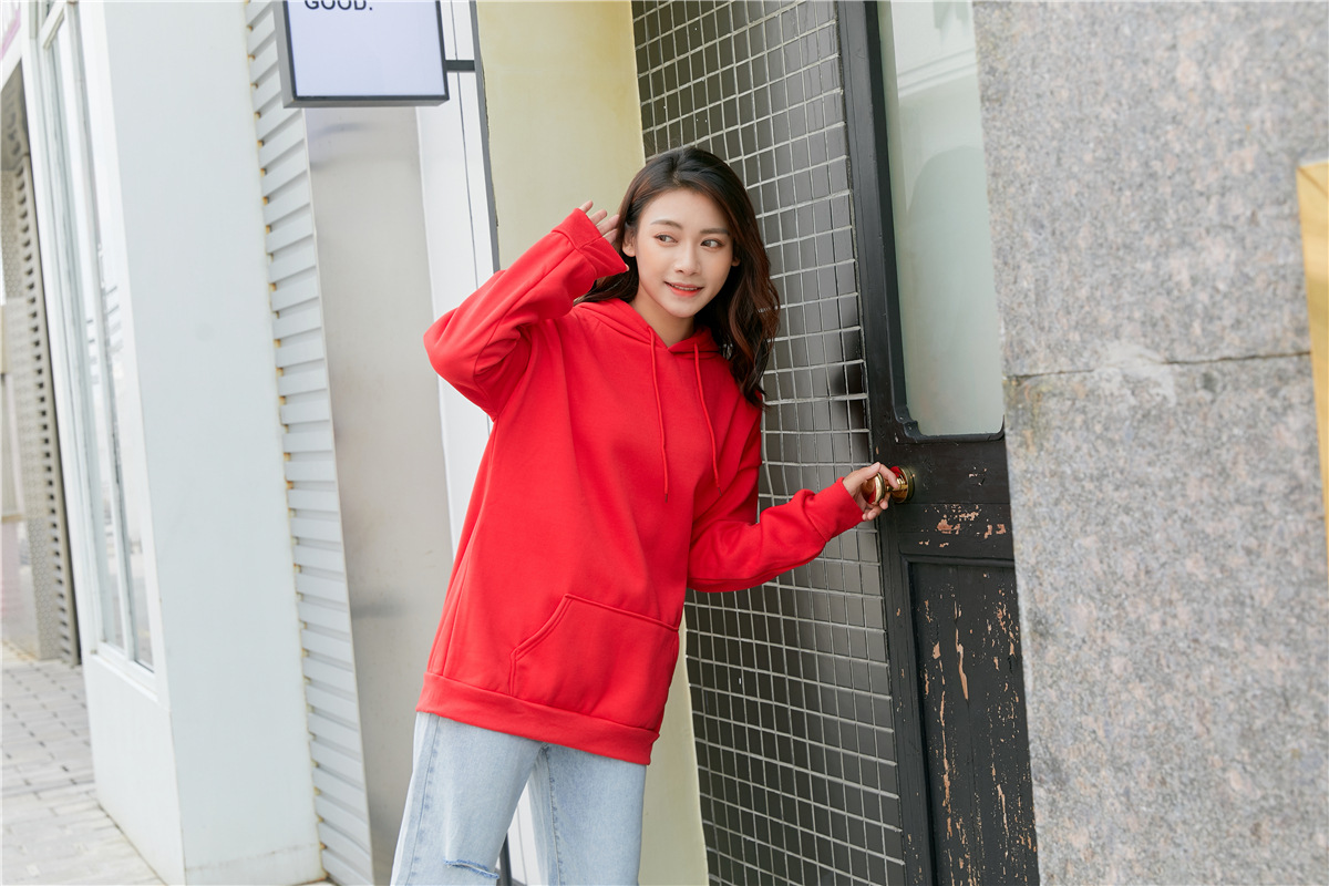 Women's Hoodie Long Sleeve Unisex Hoodies Pocket Casual Preppy Style Solid Color display picture 2