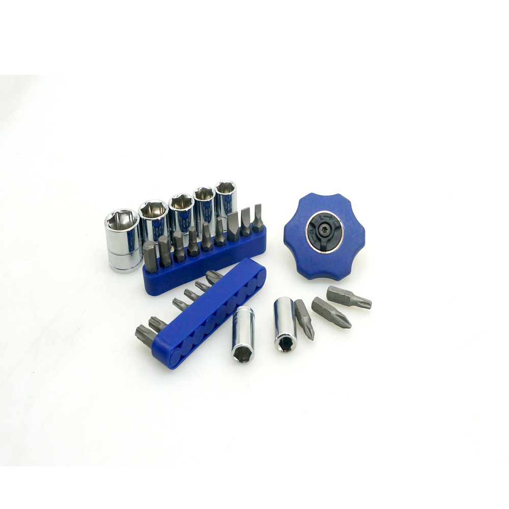 26件套1/4掌心雷 迷你棘轮 带套筒扳手 批头组 五金工具 家用工具