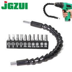 Cordless drill, electric screwdriver, bit set, multi-function universal flexible shaft extension rod, hose connection sleeve