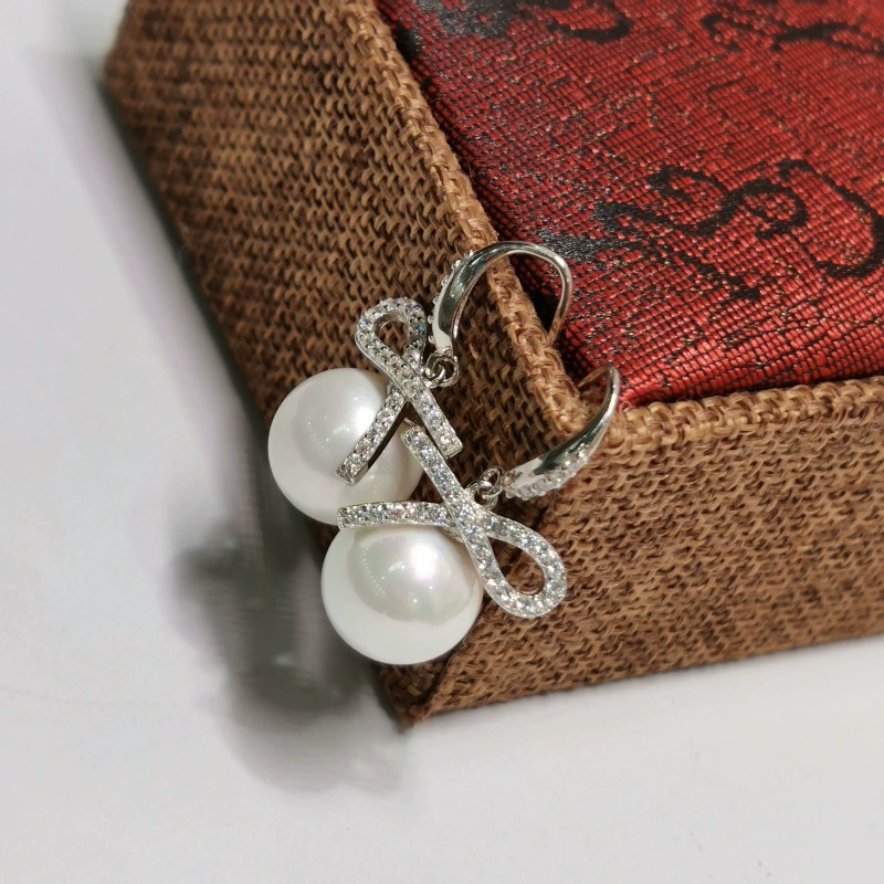 Серьги, аксессуар с бантом, образец из серебра 925