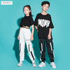 children Hip hop dance Uniforms Summer and fall Korean Edition girl Jazz clothing girl Navel Short sleeved costume