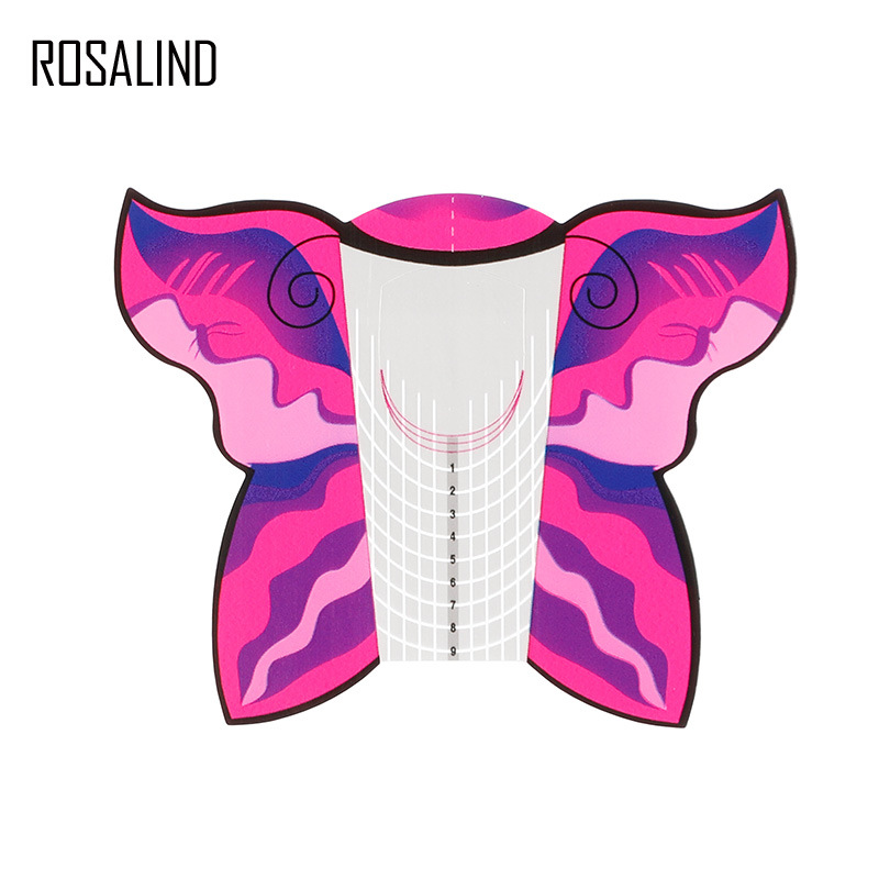 跨境美甲纸托100片 法式甲光疗延长甲美甲工具加宽蝴蝶甲模指甲托