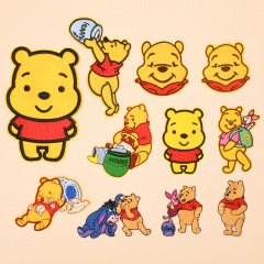 Cartoon Bear Back Glue Children Baby Fabric Patch Patches Fabric Ironing Aid DIY Fabric Decoration Patch Fabric Flower