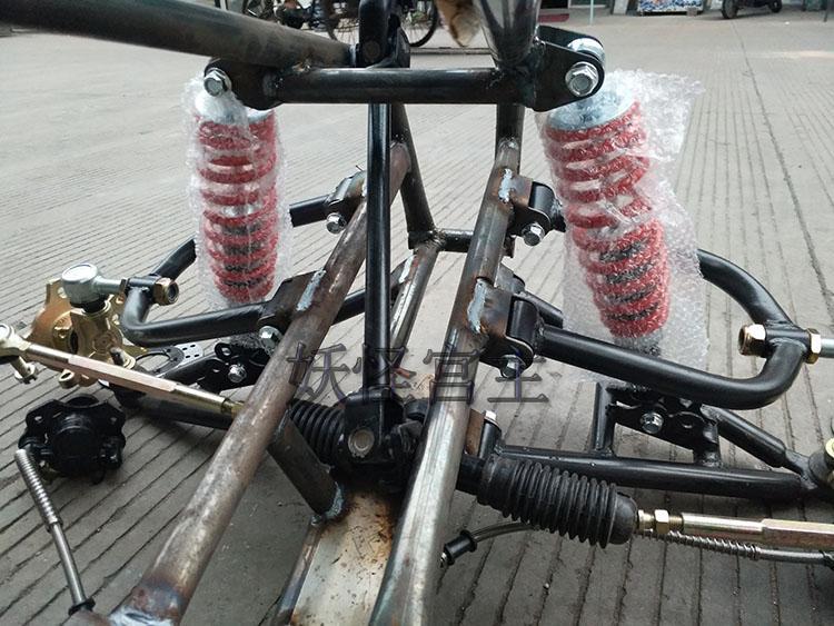 Four-wheel kart modification accessories electric steering wheel ATV front axle steering brake drive suspension assembly