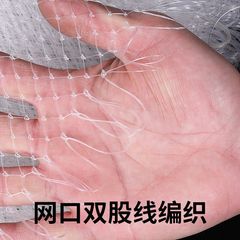 Handmade Fishing Net with White Small Eye Mesh Nylon Fishing Gear for Wholesale