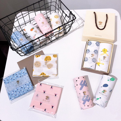 lady pure cotton Handkerchief lovely children Kerchief marry gift lady Cotton Sweat Sweat Towel