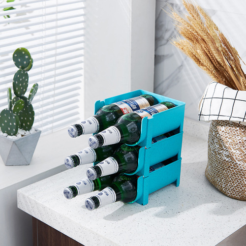 Creative Multifunctional Refrigerator Beer Beverage Storage Rack Home Stackable Can Storage Rack Wholesale