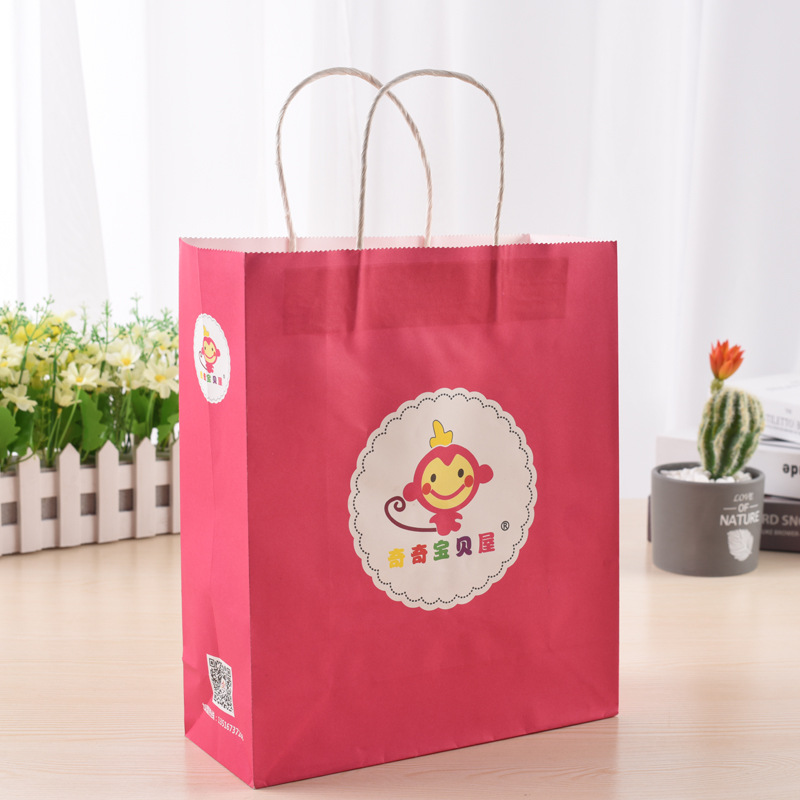 外卖手提袋定制空白白卡纸手提礼品袋 服装包装袋食品外卖打包袋