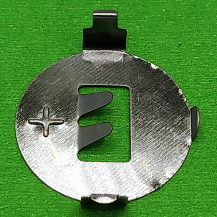 2032电池弹片 2032弯脚电池扣 带正极符号2032电池座